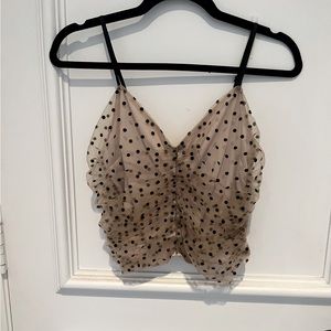 🎉HP🎉NWOT Nasty Gal PolkaDot Ruched Cami Top 8